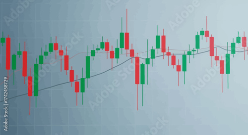 Fluctuating financial graph illustrating market trends and economic analysis for investment