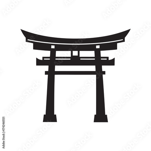 Torii Gate Japanese Shrine Silhouette