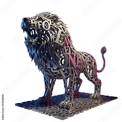 lion isolated on white