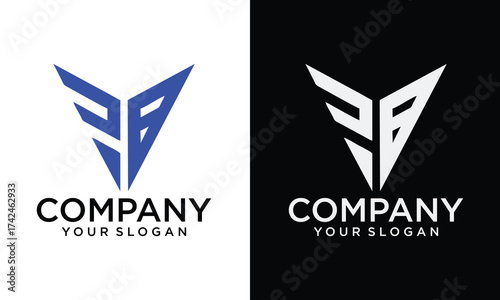 Creative Letter FB or BF creative masculine logo design