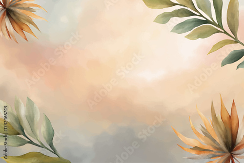 Soft earth tone watercolor background with subtle texture
