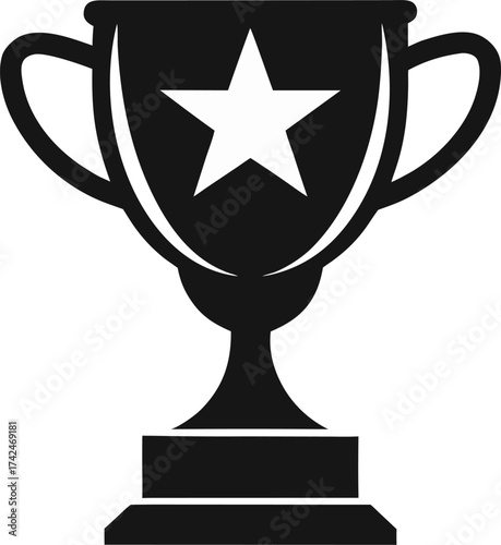Trophy cup silhouette black icon