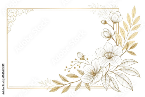 abstract floral background with frame