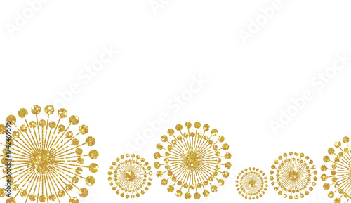 Luxury Golden Glitter Starburst Bottom Border