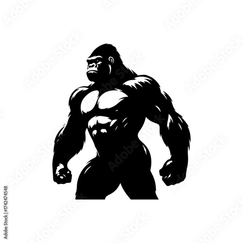 Powerful Gorilla Illustration for Strength and Determination