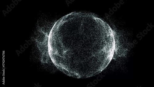 Abstract glowing wireframe sphere radiating energy, symbolizing digital transformation, futuristic technology, and network connectivity.