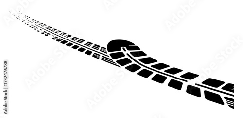 Dynamic Runner Tracks Vector Design - Minimalist White Background