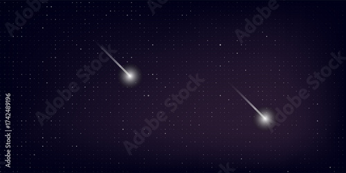 High quality star and comet universe background. Astrology horizontal backdrop. Stardust in galaxy. Vector Illustration.