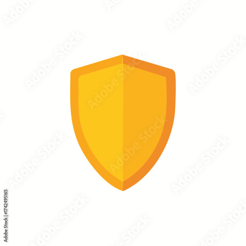 Free Download Flat design yellow shield graphic symbolizing robust security and protection - GFXLoad