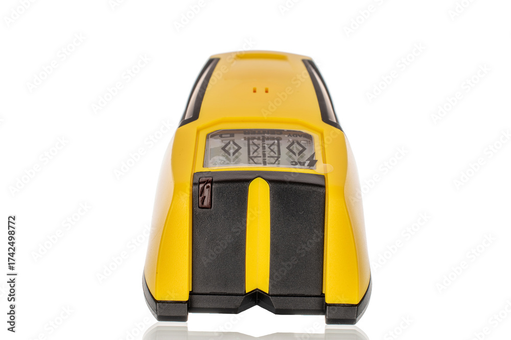 Fototapeta premium Electrical wiring detector isolated on white background, close-up.