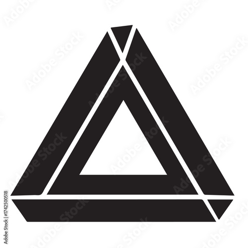 Abstract Geometric Optical Illusion Triangle Graphic