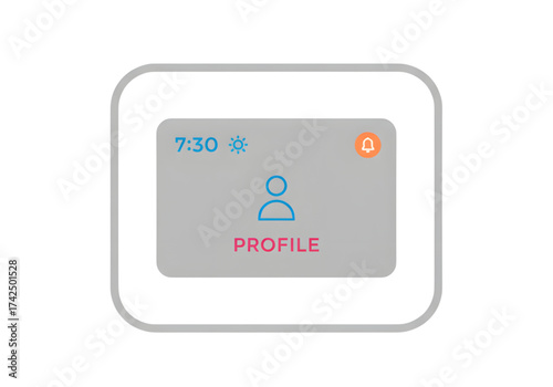  Minimal icon of a smart mirror interface — no background, no shadow PNG
