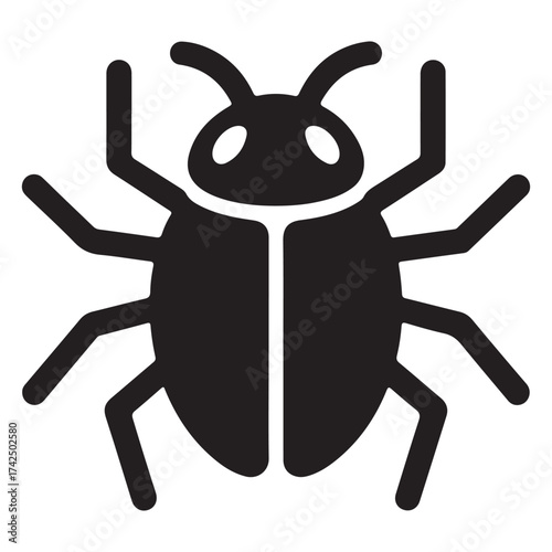 Abstract digital virus malware bug threat concept silhouette