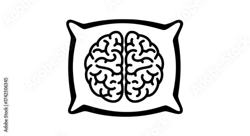 Brain shaped pillow