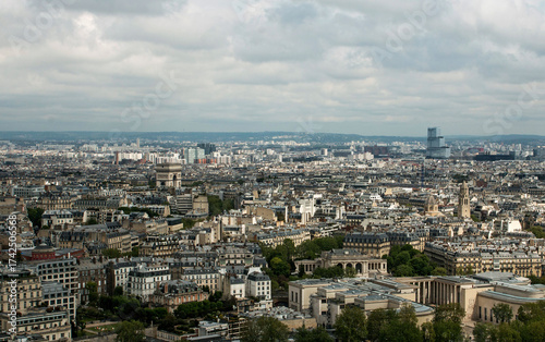 Panoramic view of the city of Paris, France