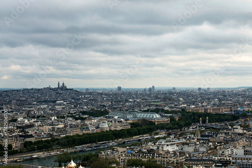 Panoramic view of the city of Paris, France