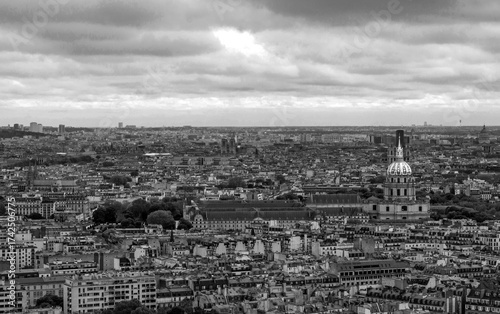 Panoramic view of the city of Paris, France