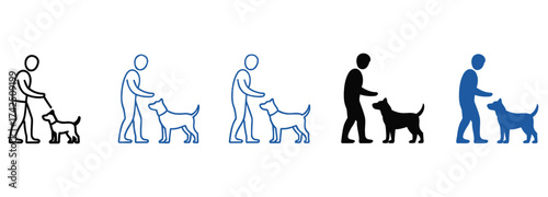WebShowcasing the special connection between people and their dogs, walkies and affection for pet lovers, ideal for animal welfare campaigns, featuring silhouettes of a man and a dog