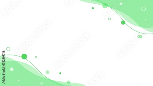 Simple wave and geometric cute frame background