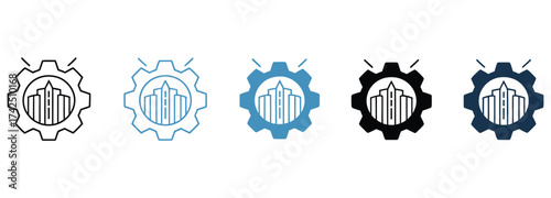 WebEmpowering urban innovation with cityscapes inside gears, showcasing progress through engineering, a visual metaphor for smart solutions in building and infrastructure development, offering a moder