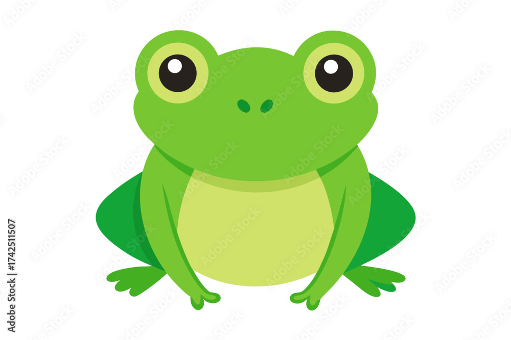 Obraz premium green frog cartoon
