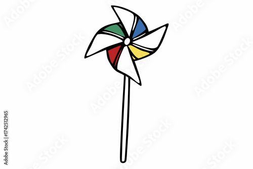 pinwheel isolated on white