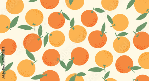 A sweet and refreshing citrus fruit pattern with healthy organic ingredients.