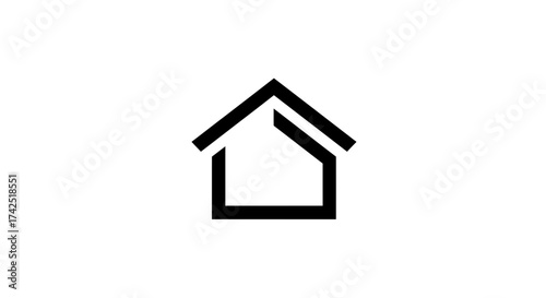Elegant minimal house icon design for real estate and architectural projects