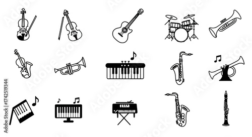 Musical instruments collection showcasing variety of sounds in harmonious ensemble