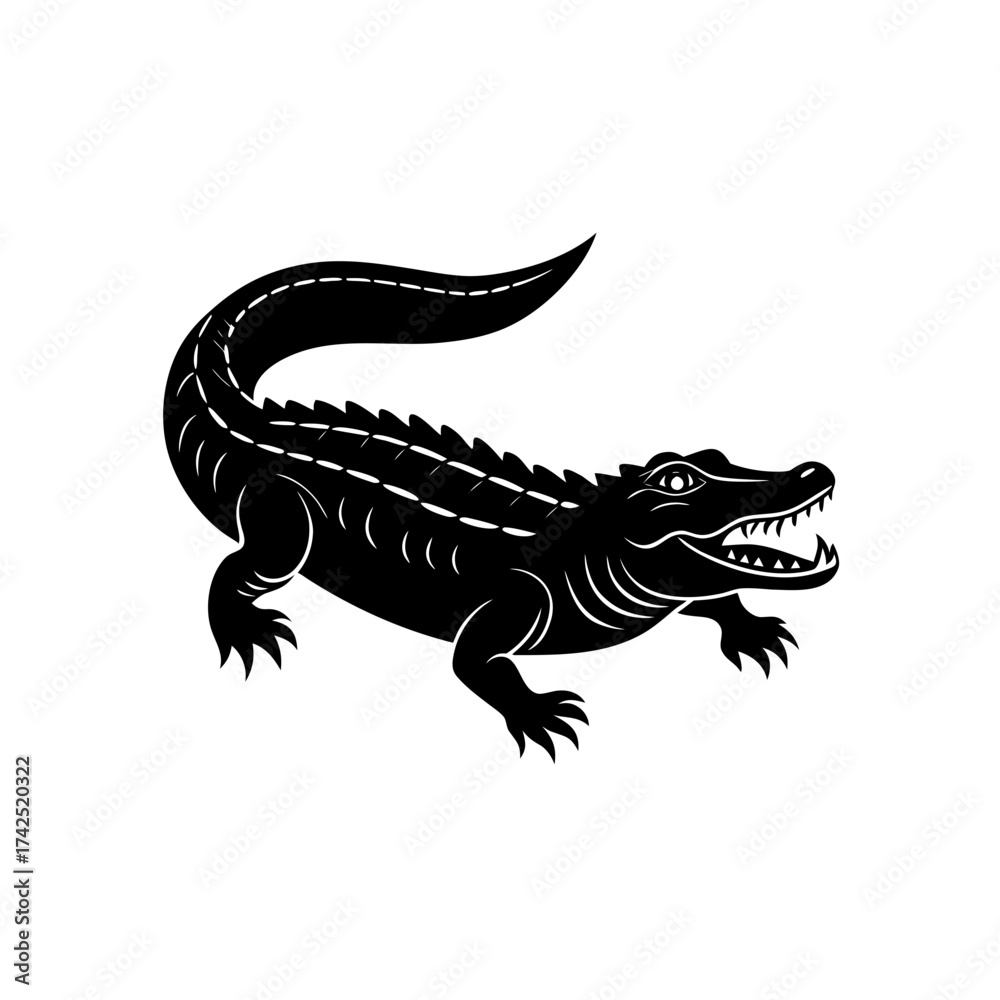 Fototapeta premium vector illustration of a crocodile