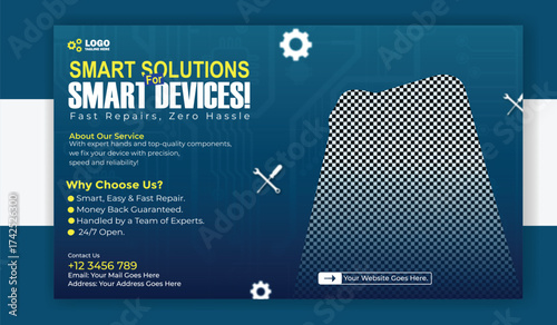 Smart solutions for smart devices, your repair, fix, mobile phone service banner