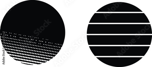 Abstract geometric circles vector illustration simple shapes graphic design scalable eps format silhouette vector illustration white background