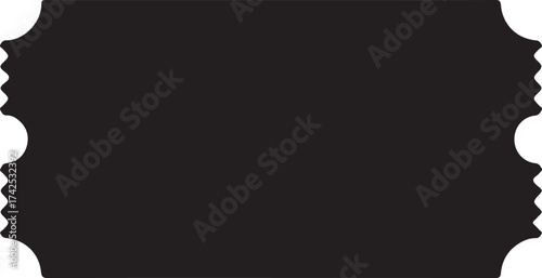 Black Movie Ticket Silhouette Icon