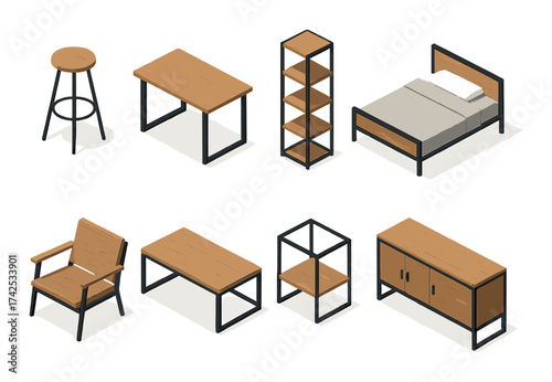 Safety equipment and hazard icons on metallic background.