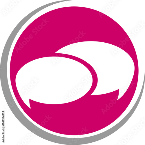 Zwei Sprechblase, Coaching Logo, Sprechblase Logo, Icon