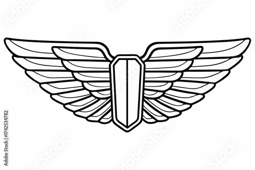 Phoenix Bird Line Icon – Mythical Firebird Symbol