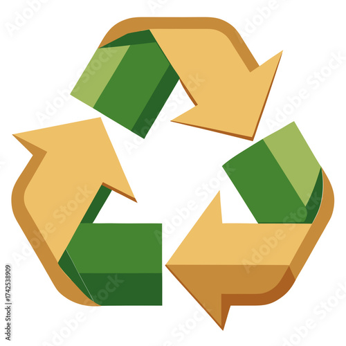 recycling symbol on a white background