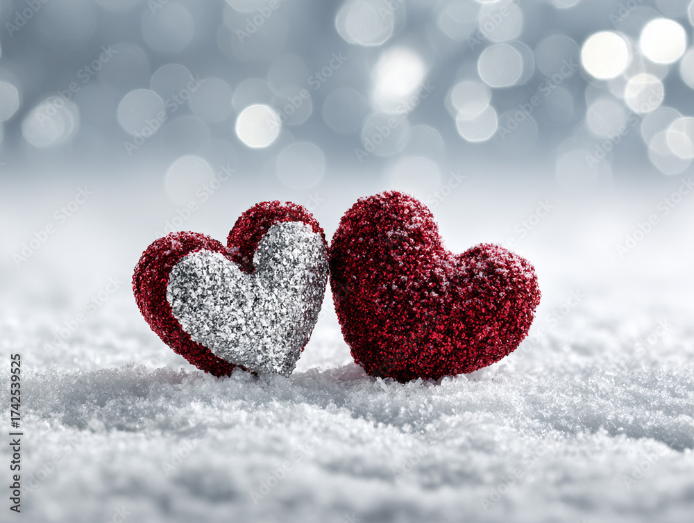 Obraz premium Romantic Couple Concept with Heart Decor