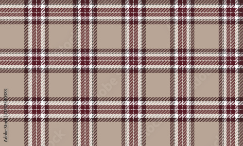 Seamless plaid patterns in beige, brown, red, and white combine softness with sharp shades for a fashionable design that stands out with charm and uniqueness.