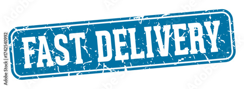 fast delivery rectangular sign. fast delivery stamp