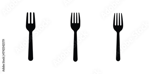 fork silhouette vector illustration