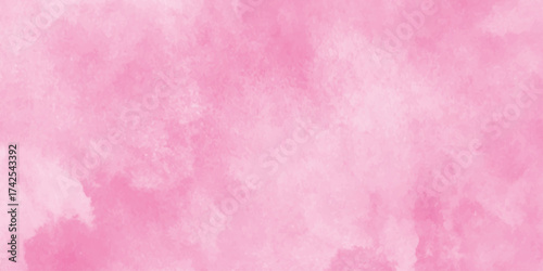 Tableau sur toile pink background with texture, pink background with watercolor, soft pastel blotches in artsy painting illustration, Watercolor pink background