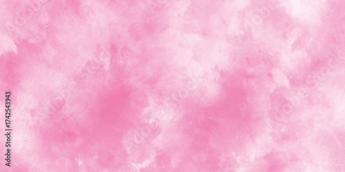 Canvastavla pink background with texture, pink background with watercolor, soft pastel blotches in artsy painting illustration, Watercolor pink background