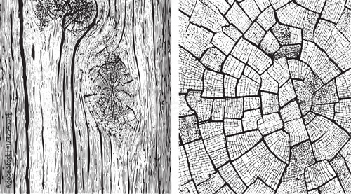 Ground distress texture, cracked ground, and black set effect, White, Black, Grey Wall and Floor wooden Texture Cracked Grunge Background with Distress and Scratches vectors design on transparent back