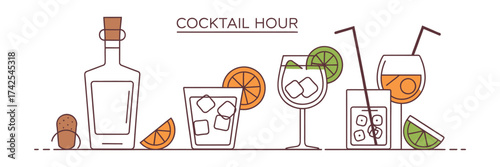 Festive Cocktail Hour Lineup A Refreshing Collection of Drinks for Social Gatherings