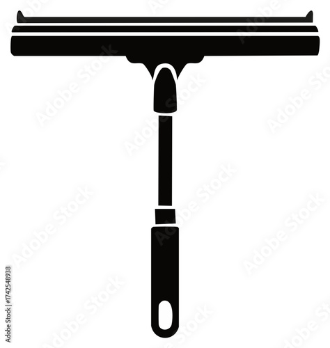 Squeegee Cleaning Tool Icon Simple Flat Design Window Glass Cleaner Equipment