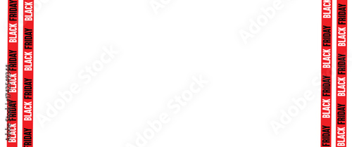 ribbons for black friday sale transparent png or isolated on white background, Crossed ribbons. Big sale. Graphic elements. Vector illustration
