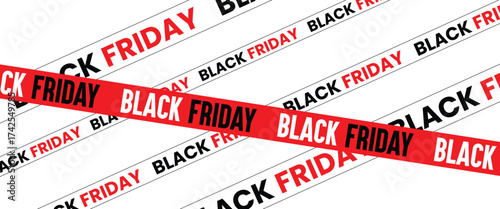 ribbons for black friday sale transparent png or isolated on white background, Crossed ribbons. Big sale. Graphic elements. Vector illustration