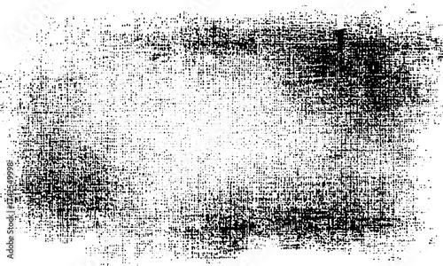 Distressed grain line noise texture overlay for vintage design . Abstract black and white grunge texture with halftone noise  Old scratched grunge texture overlay background vector