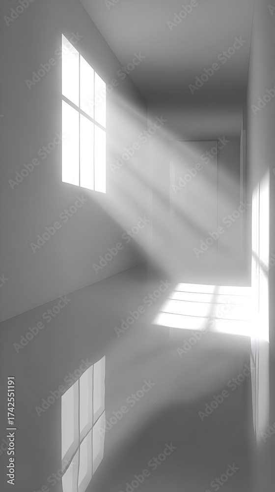 Fototapeta premium modern table with only a laptop placed at the center